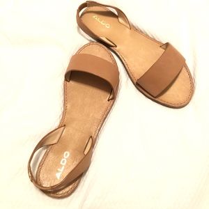 Aldo brown/tan sandals size 5.